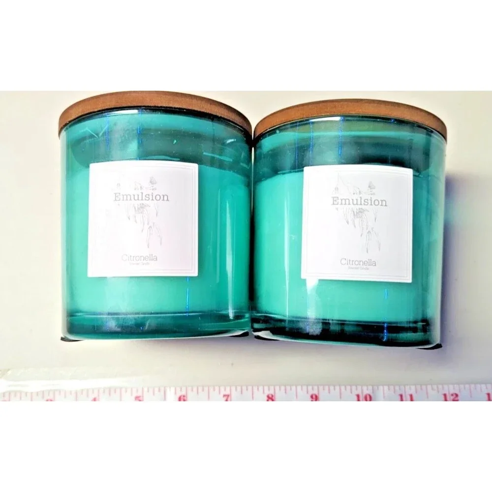 2 Pack - Citronella Candle Outdoor Indoor, 13 oz 1-Wick Jar Candle for Summer